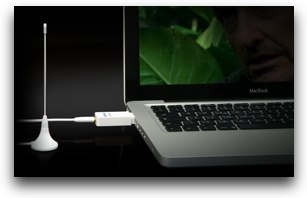tubestick and antenna plugged into a macbook