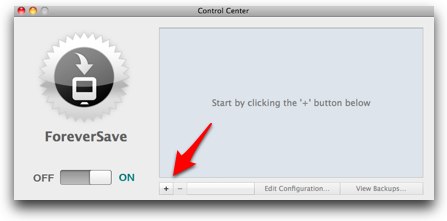 Forever Save to set up new applications
