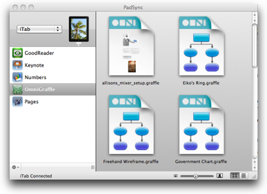 padsync with omnigraffle