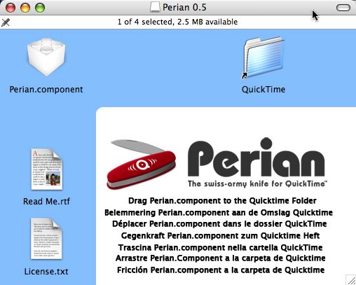 perian quicktime plugin mac