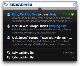 inquisitor looking for italy packing lists