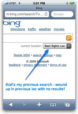 failure of bing to find anything