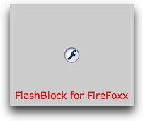 flash block showing rectangular play button