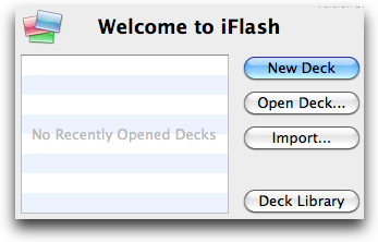 opening screen of iFlash
