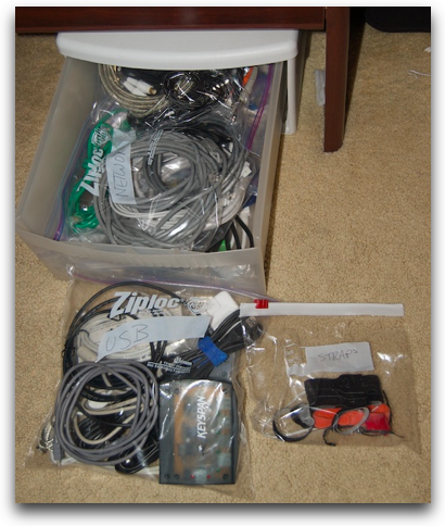 cables in bags