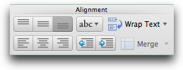 uncompressed alignment menu showing all options side by side