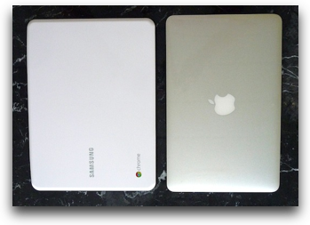 Air and chromebook side by side