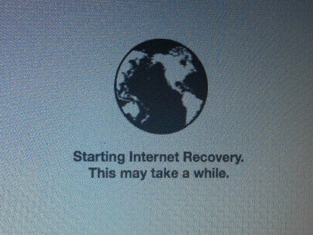 just says start Internet recovery