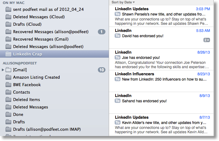screenshot showing LinkedIn Crap only being 