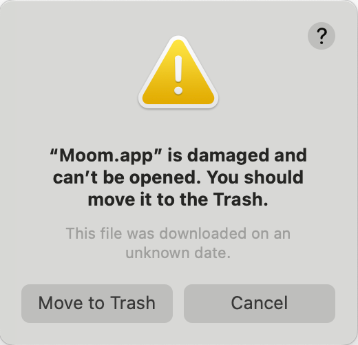 Moom is damaged move to trash.