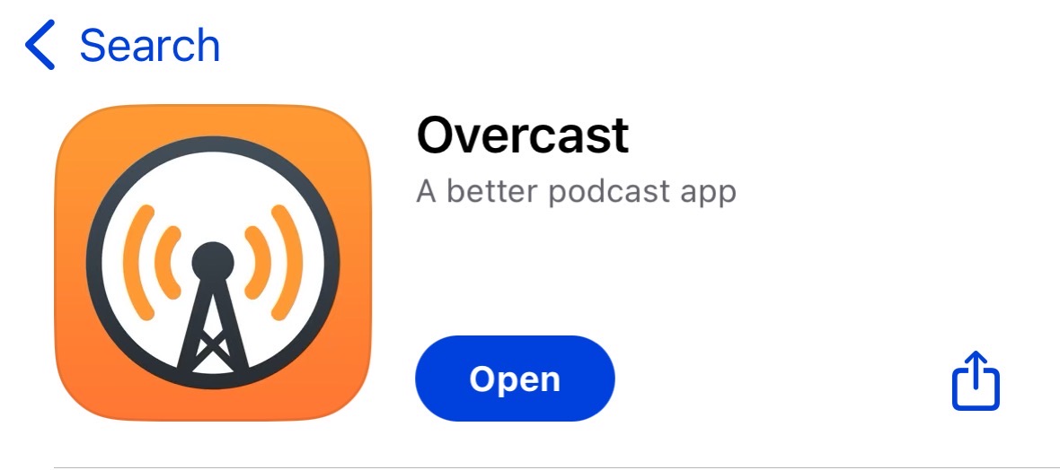 Overcast in the App Store.