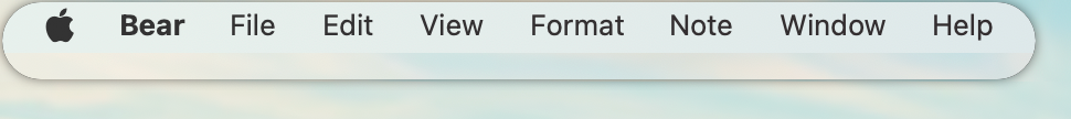 Menu bar got confused - too tall and gradient weird.