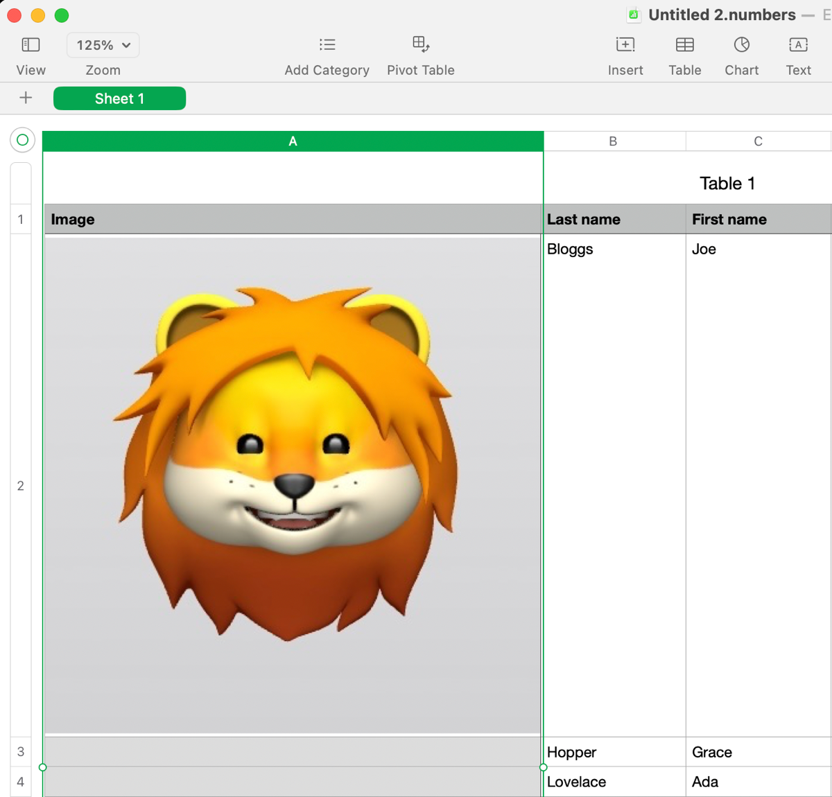 Lion avatar increased in size that I used for imaginary friend Joe Blogs.