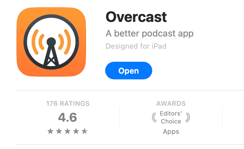 Overcast in App Store.