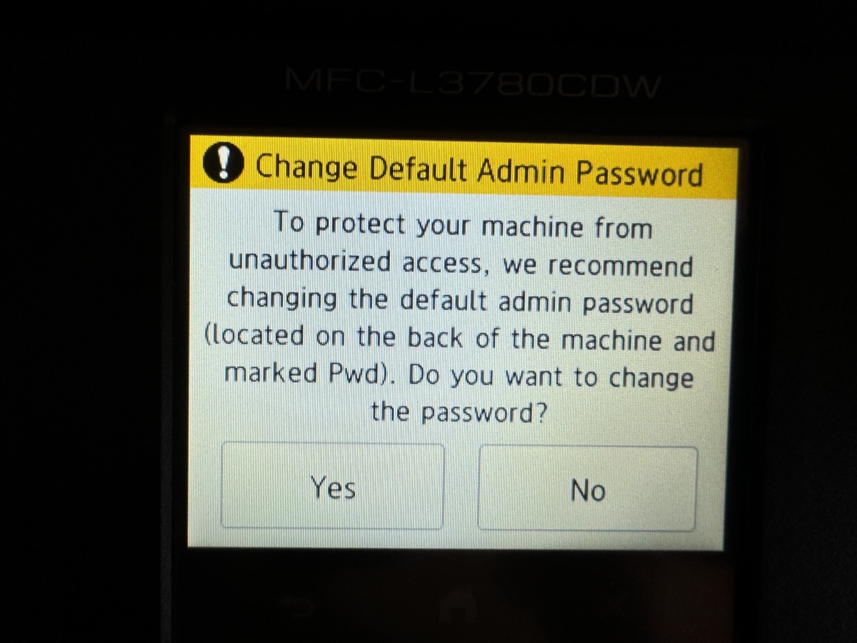 change default admin password? yes please.