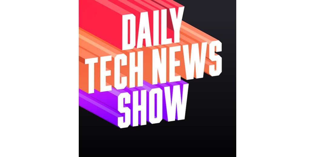 Daily Tech News Show logo with bright colors with just the title of the show