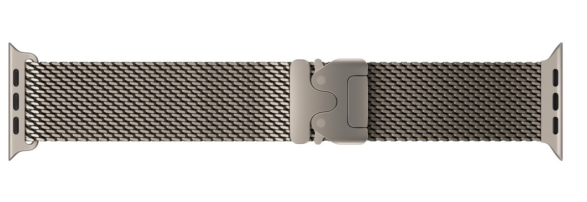 Milanese loop in titanium showing clasp Bart describes.