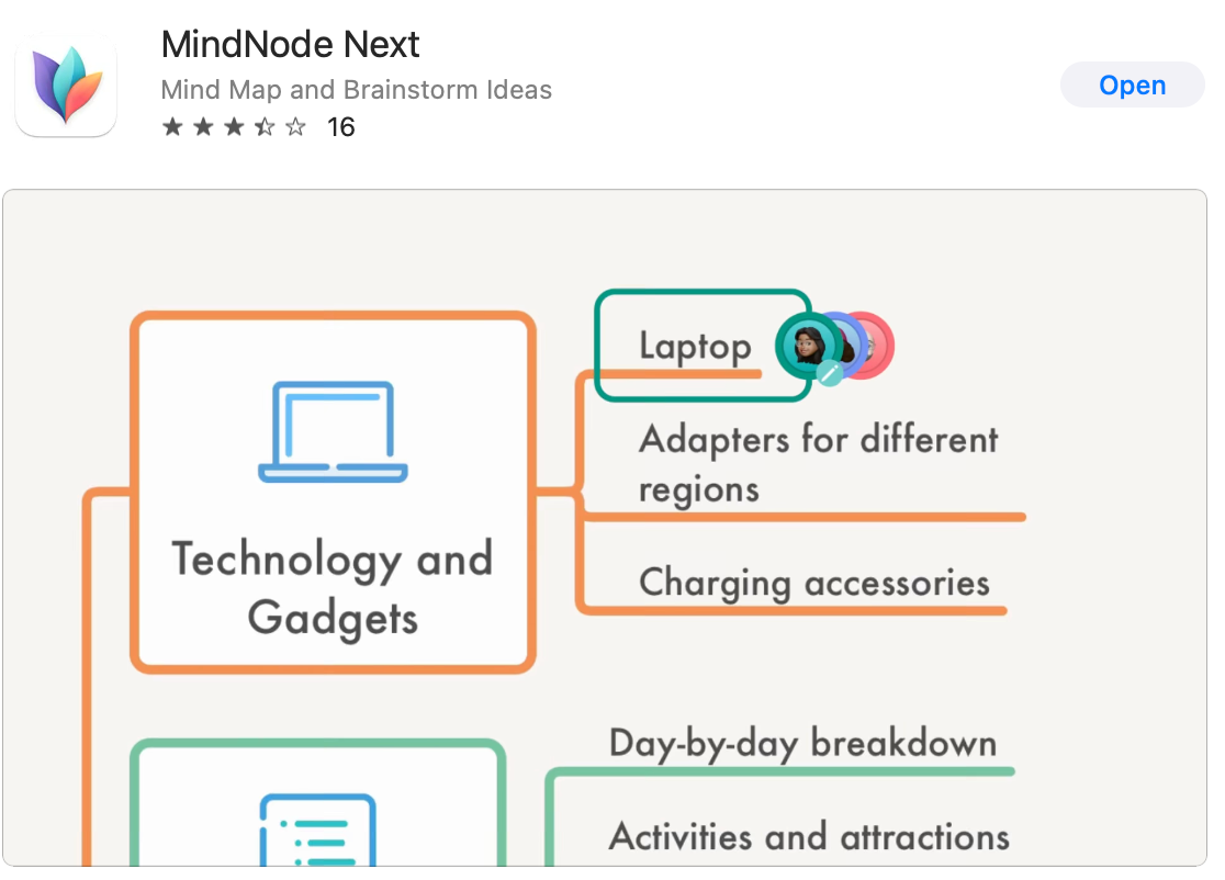 MindNode Next in the Mac App Store.